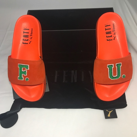 puma orange slides
